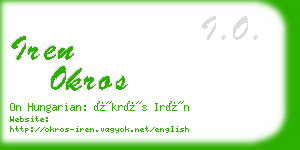 iren okros business card